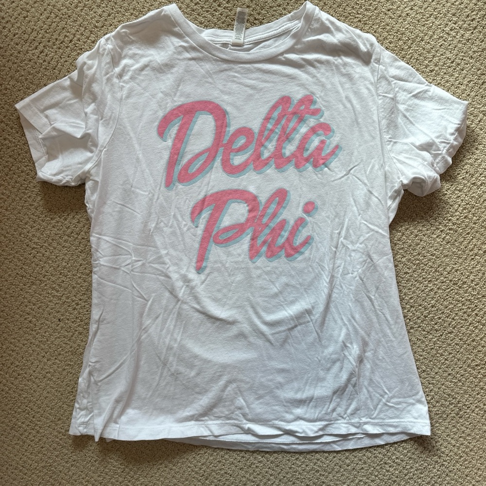 Delta Phi Epsilon White Tee